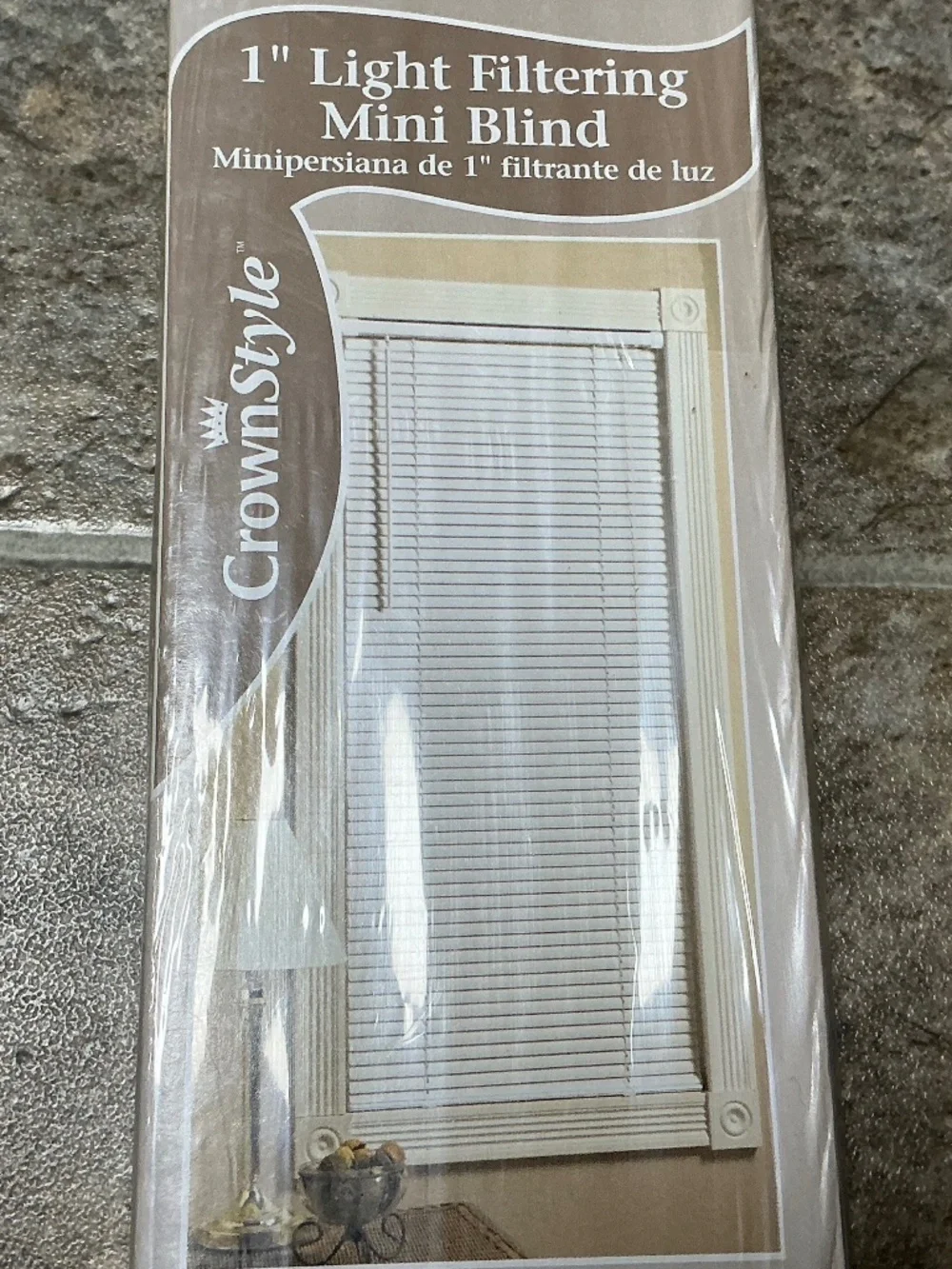 CrownStyle Ivory 1” Light Filtering Mini Blinds 23” x 42”
